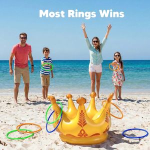 <b>Inflatable</b> Crown Ring Toss & Ball Toss Pool <b>Game</b> Set - Product Image 3