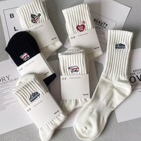 Chaussettes personnalisées Bioserica Era de haute qualité en coton, brodées sur mesure, absorbant la transpiration, chaussettes blanches d'automne avec logo, chaussettes de sport personnalisées