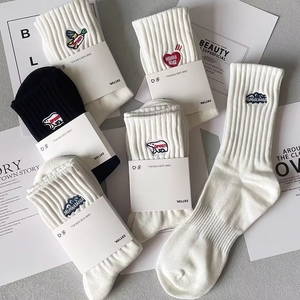 Meias de Algodão Personalizadas Bioserica Era de Alta Qualidade com Bordado, Meias Brancas Absorventes de Suor para Outono com Logotipo, Meias Esportivas Personalizadas - Product Image 2