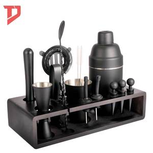 Mojito Shaker a <strong>Set</strong> of Professional bar Tools <strong>Cocktail</strong> <strong>Maker</strong> Drink Mix Shaker <strong>Set</strong> Matte Black <strong>Cocktail</strong> Shaker <strong>Set</strong> - Product Image 1