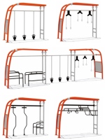 Estructura de Escalada de Acero Galvanizado Resistente para Exteriores, Barra de Dominadas, Equipo de Gimnasio, Estación de Ejercicio para Adultos
