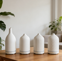 Gride Design – diffuseur d'huiles essentielles en céramique, diffuseur d'aromathérapie à ultrasons avec minuteries et veilleuses