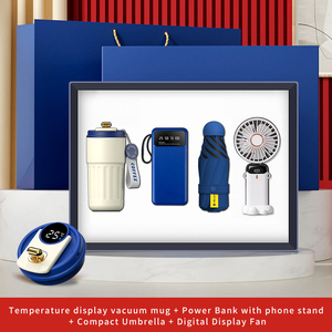 Set de Regalo de <span class=keywords><strong>Gadgets</strong></span> Eléctricos para Invitados de Boda, Souvenirs Asiáticos 2027: Taza ZMHQ + Batería Externa + Paraguas + Ventilador de Mano, Superventas 2026 - Product Image 5