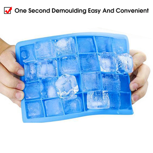 BPA FREE 15/24 sâu răng với nắp nhựa DIY vuông cấp thực phẩm Silicone <span class=keywords><strong>Ice</strong></span> Cream Cubes khuôn Maker khay bán buôn - Product Image 3