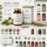 Cápsulas Botánicas Carb Balance con Extracto de Frambuesa, Extracto de Hoja de Morera, Extracto de Té Verde, Extracto de Frijol Blanco