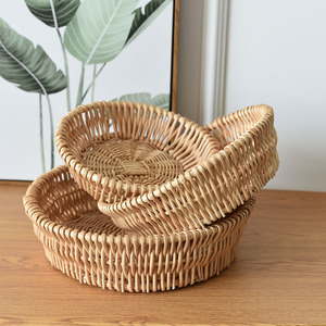 [Personnalisation disponible] Panier de rangement pour fruits en rotin, panier tressé pour pains vapeur, panier en saule tressé pour bonbons et collations - Product Image 3