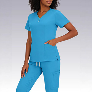 HZMNOI Hospital Uniforms Split Set Unisex Moisture Wicking Scrubs For Medical Staff - Product Image 4
