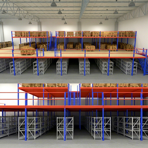 Estantería Metálica Resistente para Entrepiso con Escaleras, Recubrimiento Epóxico, Estante Rectangular Sólido, Montaje en Suelo para Almacenes - Product Image 2