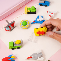 Gommes en caoutchouc Soododo à motifs de dessins animés (avion, véhicule de construction) – Papeterie scolaire effaçant proprement – Vente directe usine Chine