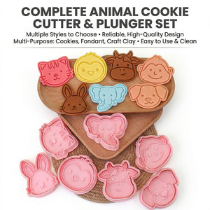 Ensemble de découpoirs à biscuits en plastique de qualité alimentaire, formes multiples d'animaux, moule à biscuits, fournitures de cuisine, outil de pâtisserie, accessoires pour gâteaux - Product Image 3