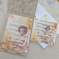 Invitation de mariage de luxe en velours avec monogramme doré, photo personnalisée, invitations pour 50e anniversaire de mariage avec enveloppe et carte RSVP