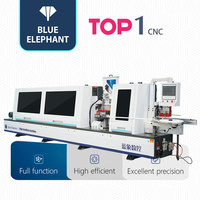 Blue Elephant Wood Working C N C Edge Banding Machine with Pre-Milling Gluing Bander for Plywood