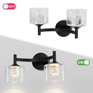 Nordic Postmodern Minimalist Luxury Gold Metal Wall Light Glass <b>Vanity</b> Lamp for Bedroom Study Staircase Restaurant Bathroom - Product Image 4