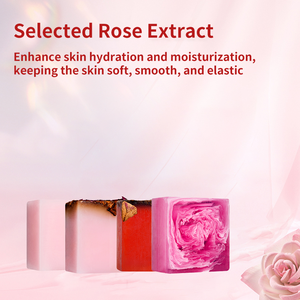 Jabón de Arcilla rosa de cuarzo rosa con pétalos de rosa y aceite esencial de Rosa Triple Cuidado De Rosa - Product Image 4