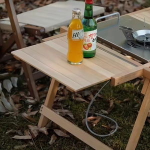Table tactique multifonctionnelle portable pour le camping en plein air, table extensible, table pliante en bois pour le camping, table de barbecue, table de pique-nique - Product Image 3