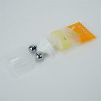 Tube de crème de massage 100ml 150ml vide, tube cosmétique à presser avec applicateur à bille, emballage rond en plastique pour masque facial, étiquetage inclus