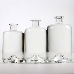 375ml 500ml 750ml tùy chỉnh vòng rõ ràng chai thủy tinh Vodka Whisky Gin chai - Product Image 6