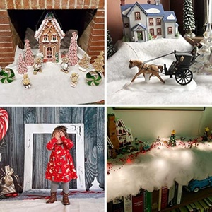 <span class=keywords><strong>Manta</strong></span> de nieve blanca flocada de 0,4x1,5 m para Navidad | Decoración de invierno ultra realista para árbol de Navidad, hogar, oficina y fiesta - Product Image 4