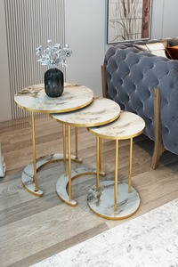 Modern 3-Piece Coffee <b>Table</b> Living Room Side <b>Table</b> Coffee <b>Table</b> - Product Image 4
