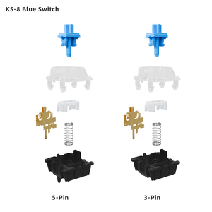 게이트론 KS-8 USB 3핀 5핀 푸시 버튼 기계식 키보드 스위치 (옐로우, 브라운, 블랙, 레드, 화이트, 블루, 그린) - Product Image 4