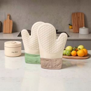 Gants de cuisine en silicone haute température résistants à la chaleur - Product Image 1