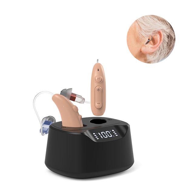 High Quality New Mini Medical Hearing Aids Deafness Hidden Behind-the-ear Smart Noise Cancelling Sound Amplifier 16 Channels