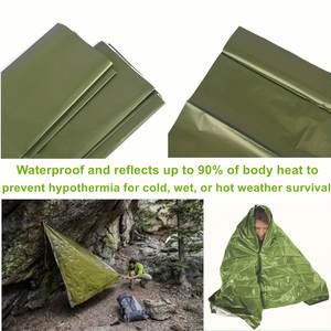 Couverture de survie d'extérieur, abri d'urgence en ABS entièrement imperméable pour 1-2 personnes, pour la randonnée en montagne et les interventions de sauvetage - Product Image 4