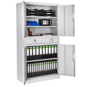 Armoire de classement avec 2 tiroirs, <span class=keywords><strong>fermeture</strong></span> avec 4 serrures à came de sécurité, chacune avec deux clés - Product Image 1