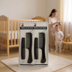 แปรงหวีผมสีดำ 2 ชิ้น สำหรับเด็ก ดูแลเส้นผมเด็กอ่อน - Product Image 2