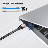 10FT USB-Verlängerung kabel USB 3.0-Verlängerungskabel Typ A Stecker auf Buchse5Gbps Daten übertragung für Tastatur, Drucker, Kamera, Maus