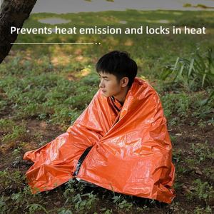Sac de couchage d'urgence léger et thermique pour le camping en plein air avec cordon de serrage, sac de couchage de survie en gros - Product Image 3