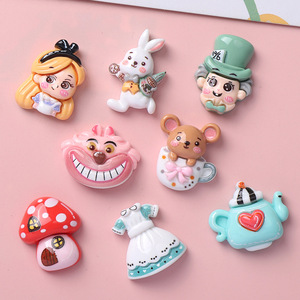 Accessoires en résine DIY Alice Lapin <span class=keywords><strong>Somnambule</strong></span> pour coques de téléphone, boucles de chaussures, épingles à cheveux et porte-clés décoratifs - Product Image 3