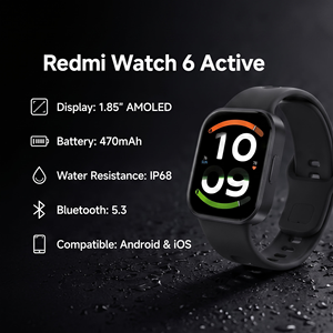 Montre connectée Redmi Watch 6 Active, écran AMOLED 1,85 pouces, étanche 5 ATM, 140 modes sportifs, moniteur de santé, réveil, calendrier magnétique - Product Image 4