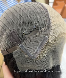 Perruque Bob en dentelle HD sans colle, qualité casher juive, avec ondulations à la clavicule, perruque en cheveux humains à nœud unique en silicone pour femmes - Product Image 6
