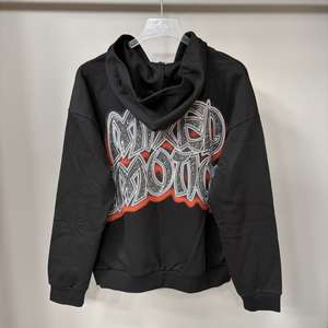 Felpe <span class=keywords><strong>con</strong></span> Cappuccio Hot Diamond Mixed Emotion per Uomo, Stampa Grafica di Teschi Neri, <span class=keywords><strong>Felpa</strong></span> <span class=keywords><strong>con</strong></span> Zip Streetwear di Marca Designer - Product Image 2