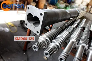 KMD60-125 konik e n e n e n e n e n e n e n e n e n e vidalı varil KRAUSS MAFFEI KMD60 K/P ekstruder PVC ekstruder için KMD60 K/R KMD 2-60KK