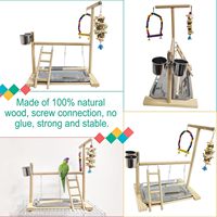 Nichoir en bois pour oiseaux personnalisé en usine jouets en bois largement utilisés pour perroquets et perchoir en bois oiseau