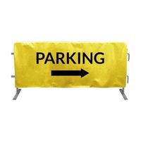 Bannière de chantier personnalisée pour événements extérieurs, barrière portable pour publicité routière, contrôle des foules lors d'événements, housse de barrière personnalisée