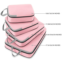 Organisateurs de bagages de voyage extensibles de luxe personnalisés cubes d'emballage à compression
