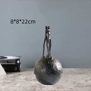 Wholesale Metal Sculpture, Geometric Design Angel Figurine for Home and Gift Decor - Product Image 3