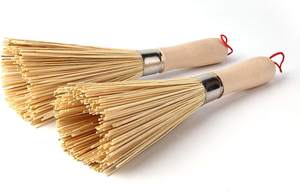 แปรงทำความสะอาดด้ามไม้ธรรมชาติแปรงล้างจานสำหรับกระทะและหม้อพลาสติกสำหรับใช้ในบ้านโลโก้ OEM - Product Image 4