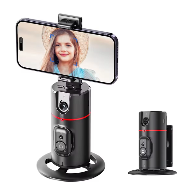 P02 AI Auto Following Gimbal Stabilizer 360 Rotation Phone Stand Desktop Tracking Gimbal Remote for Live Outdoor Photography