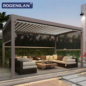 Pergola Bioclimatica Motorizzata in Alluminio Impermeabile Personalizzata per <span class=keywords><strong>Esterni</strong></span>, Gazebo da Giardino della Fabbrica Rogenilan - Product Image 4