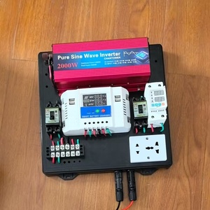 Solution professionnelle de stockage d'énergie solaire hors réseau 1KW avec contrôleur MPPT/PWM, puissance PV <span class=keywords><strong>max</strong></span>. 2000W, panneau de puissance préinstallé pour zones rurales - Product Image 2