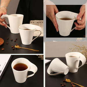 Tasses en céramique personnalisées avec anse plaquée or, produits de première qualité pour cadeaux d'affaires et objets promotionnels - Product Image 5
