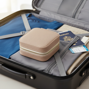 Caja de Joyería de Cuero PU Personalizada al por Mayor, con Múltiples Cajones y <span class=keywords><strong>Espejo</strong></span>, Estuche de Almacenamiento de Viaje de Lujo, Suministro Directo de Fábrica OEM - Product Image 6
