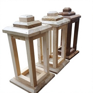 Portavelas de Madera Rústico Hecho a Mano con Impresión Personalizada y Paneles de Vidrio para Iluminación Decorativa Interior - Product Image 6