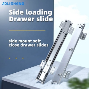 AOLISHENG Étagères coulissantes à triple extension pour armoires de <span class=keywords><strong>cuisine</strong></span>, paniers métalliques coulissants à fermeture amortie, glissières de tiroir pour camping-car, salle de sport, appartement - Product Image 3