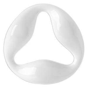 <span class=keywords><strong>Assiette</strong></span> de service en céramique moderne à quatre compartiments, plat à apéritif ondulé pour la restauration fine et les événements traiteur - Product Image 2