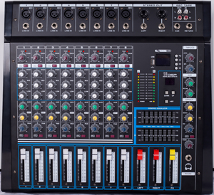 Mezclador de audio PMX12 de 350w con micrófonos, 16 DSP, MP3 y Bluetooth para presentaciones en escenario. - Product Image 2